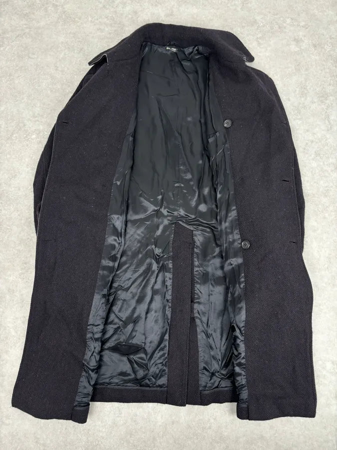 AW2005 Miu Miu Black Wool Double-Breasted Trench Coat LFWwSts 7