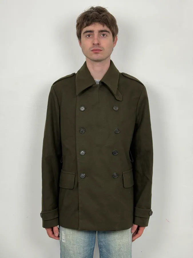 AW2006 Miu Miu Military Green Double-Breasted Wool Coat  MyLugcG 1