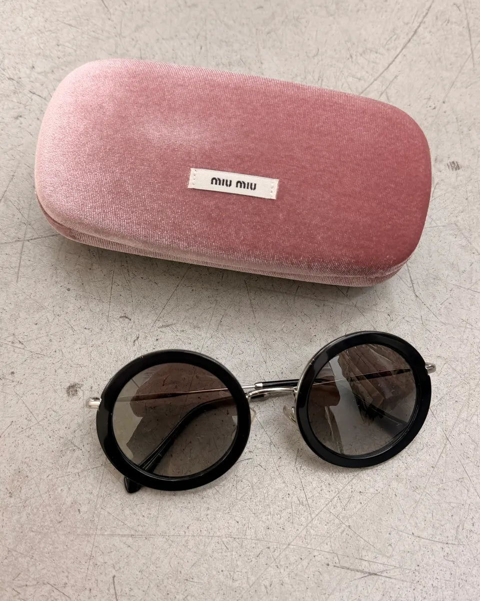 Miu Miu Round 59US Black Sunglasses yATBFud 0