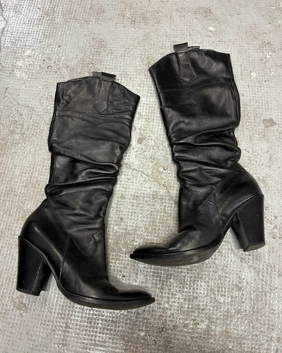MiuMiu Black Avant-Garde Ankle Leather Boots (37eu/us5) YwEBnTU 0