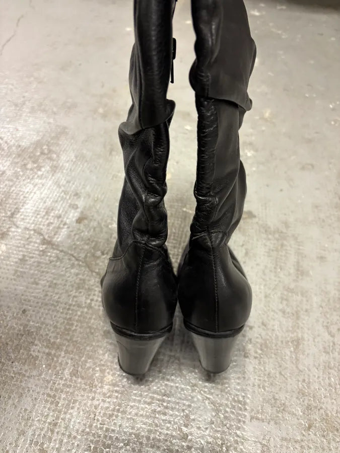 MiuMiu Black Avant-Garde Ankle Leather Boots (37eu/us5) YwEBnTU 3
