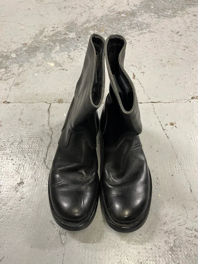 MiuMiu Black Leather Ankle Boots IwuXhUY 3