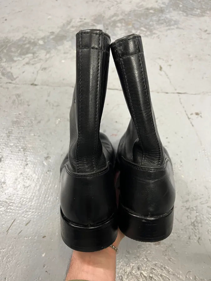 MiuMiu Black Leather Ankle Boots IwuXhUY 4