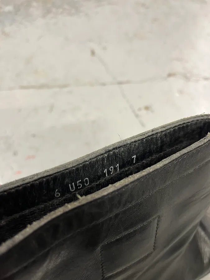 MiuMiu Black Leather Ankle Boots IwuXhUY 6