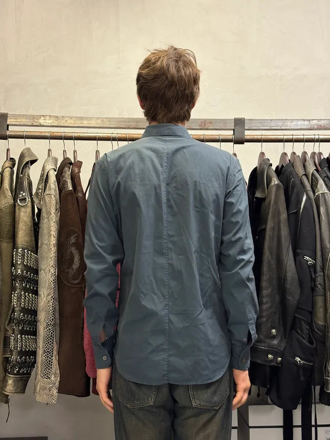 MiuMiu Dark Blue Minimalist Shirt hwKtDfE 2