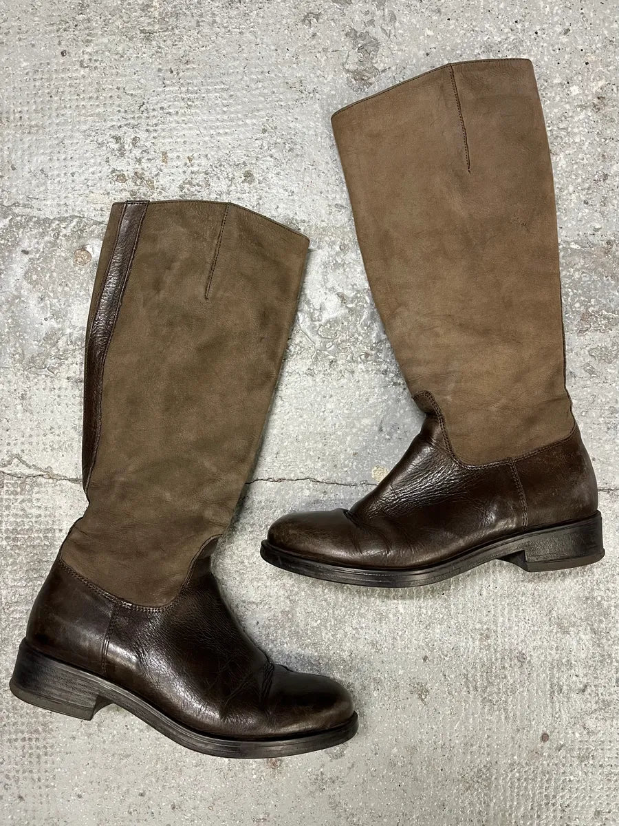 MiuMiu Brown Ankle Suede Leather Shoes riRTwtG 0