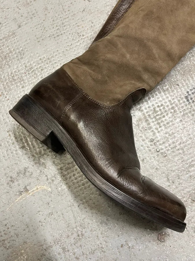 MiuMiu Brown Ankle Suede Leather Shoes riRTwtG 2