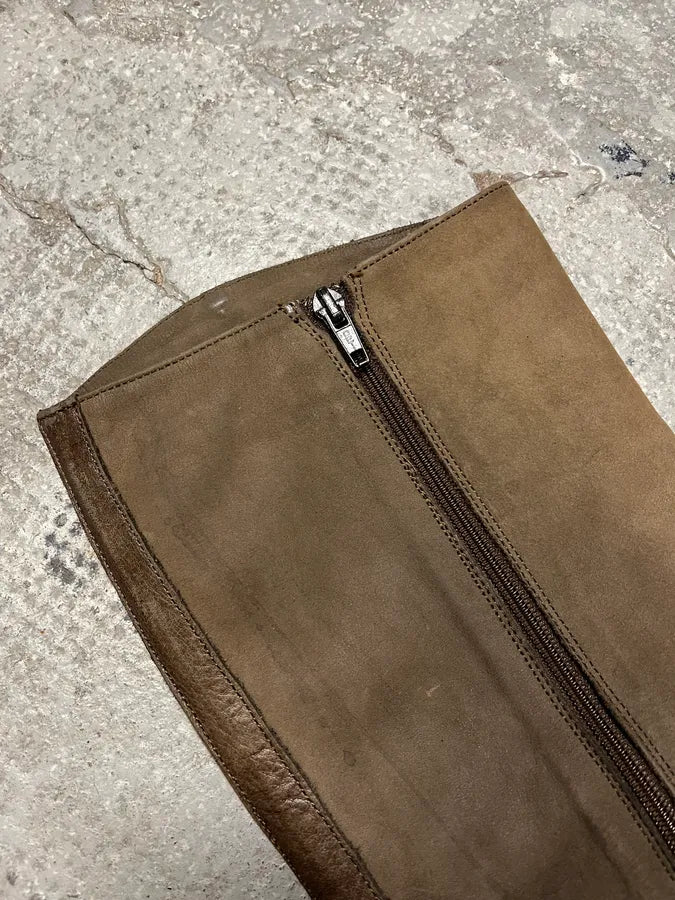 MiuMiu Brown Ankle Suede Leather Shoes riRTwtG 4