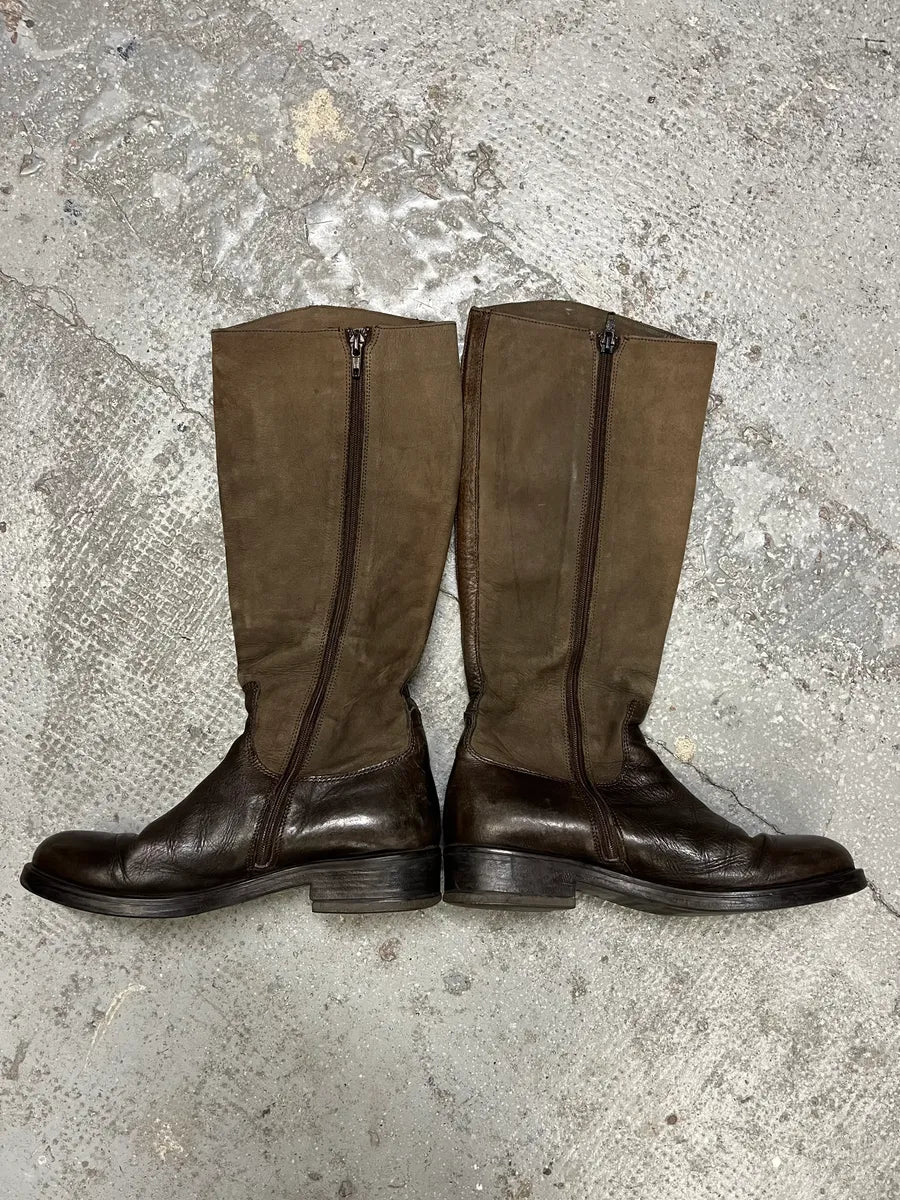 MiuMiu Brown Ankle Suede Leather Shoes riRTwtG 7