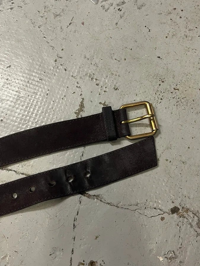 MiuMiu Brown Suede Leather Belt mQhcIRR 4
