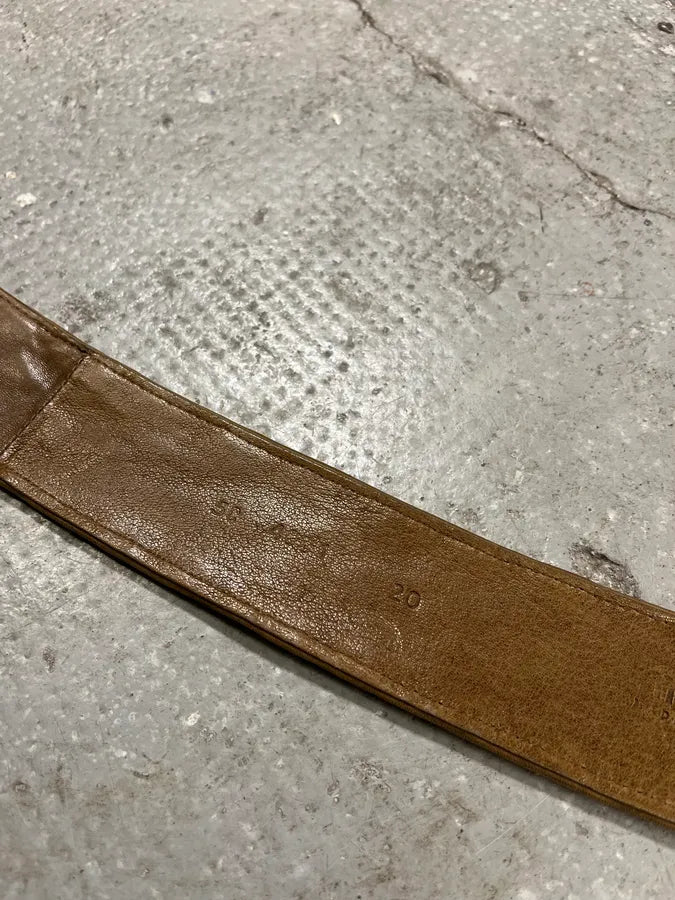 MiuMiu Camel Woven Leather Belt (OS) 4