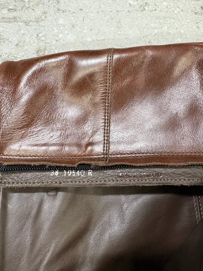 MiuMiu Minimalist Pure Brown Leather Ankle Boots (38eu/us5.5) RoYVJov 6