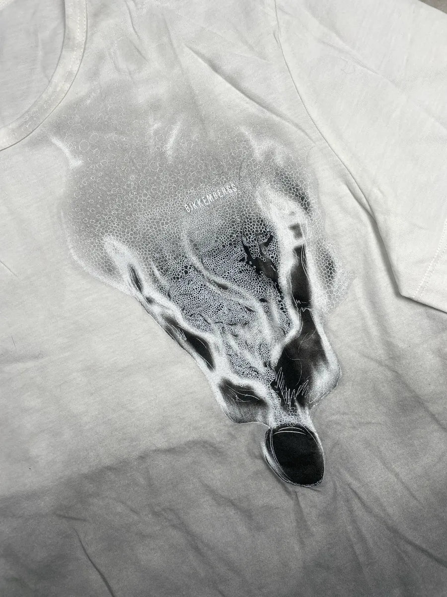 2010s Bikkembergs White Grey Abstract Gradient Ombré T-Shirt mktYYDTS 6