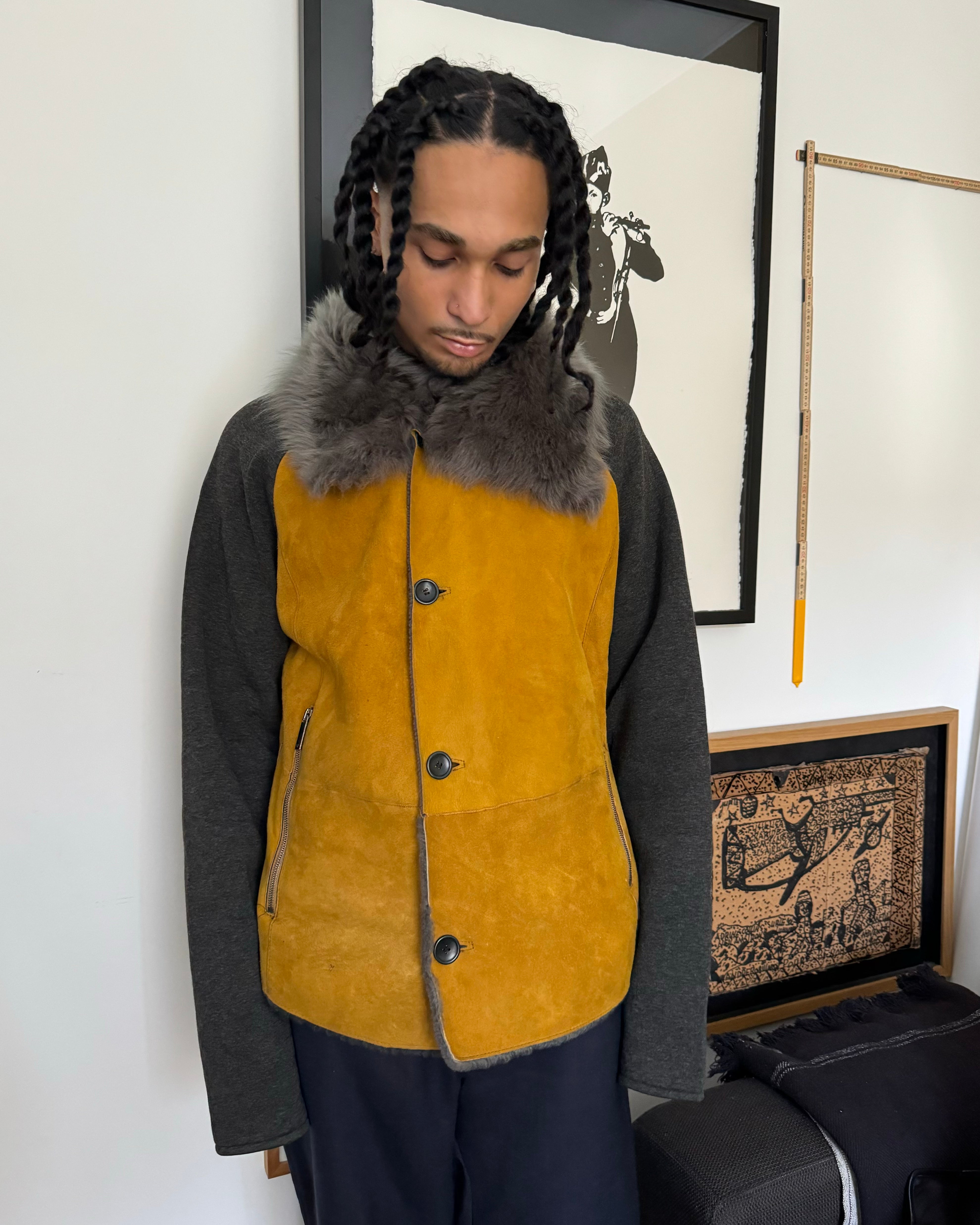 AW2013 EMPORIO ARMANI Goat Fur Jacket Emporio Armani Brown Goat