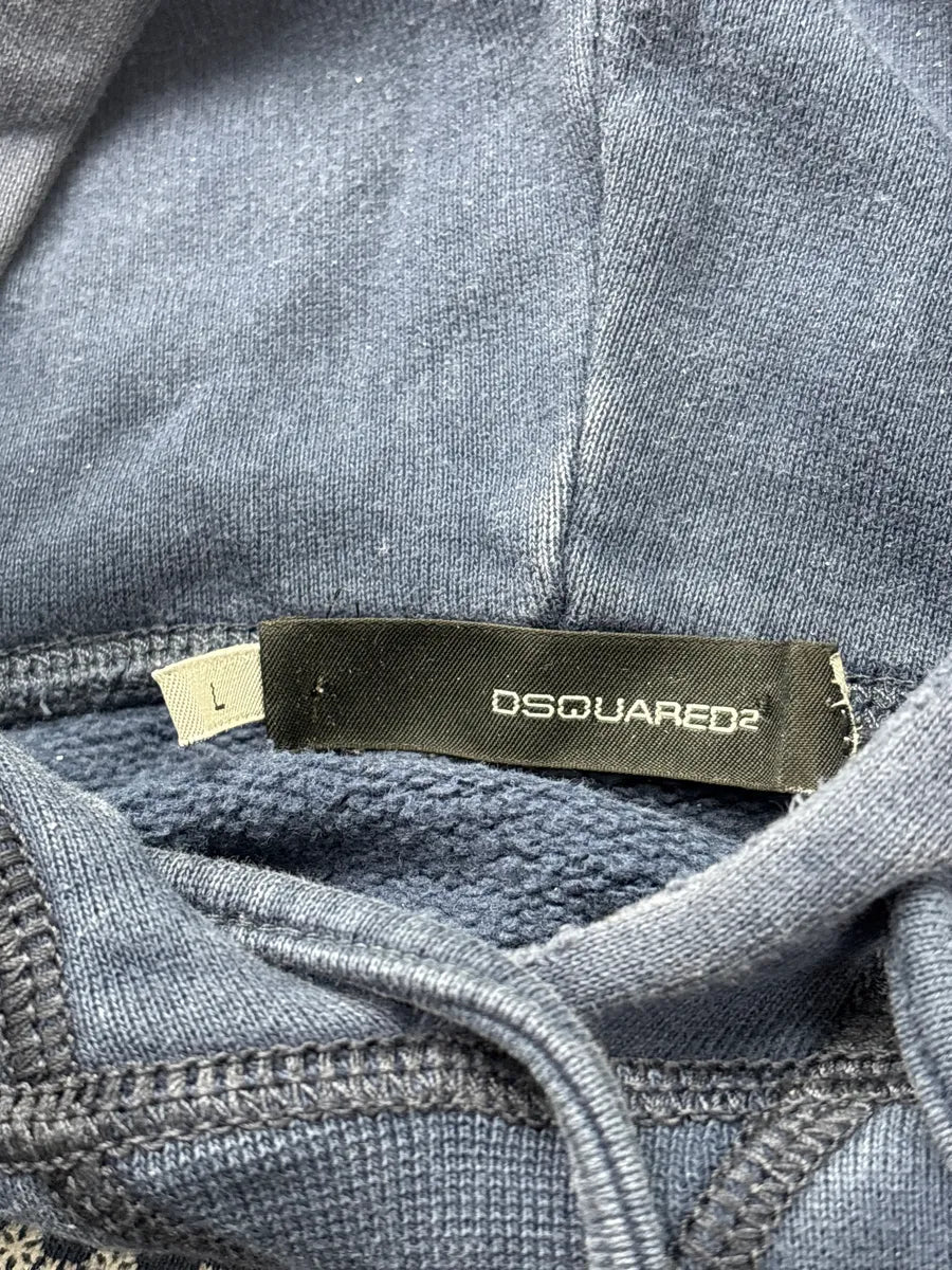 FW2008 Dsquared2 Navy Reindeer Snowflake Hoodie mlAOybIo 9