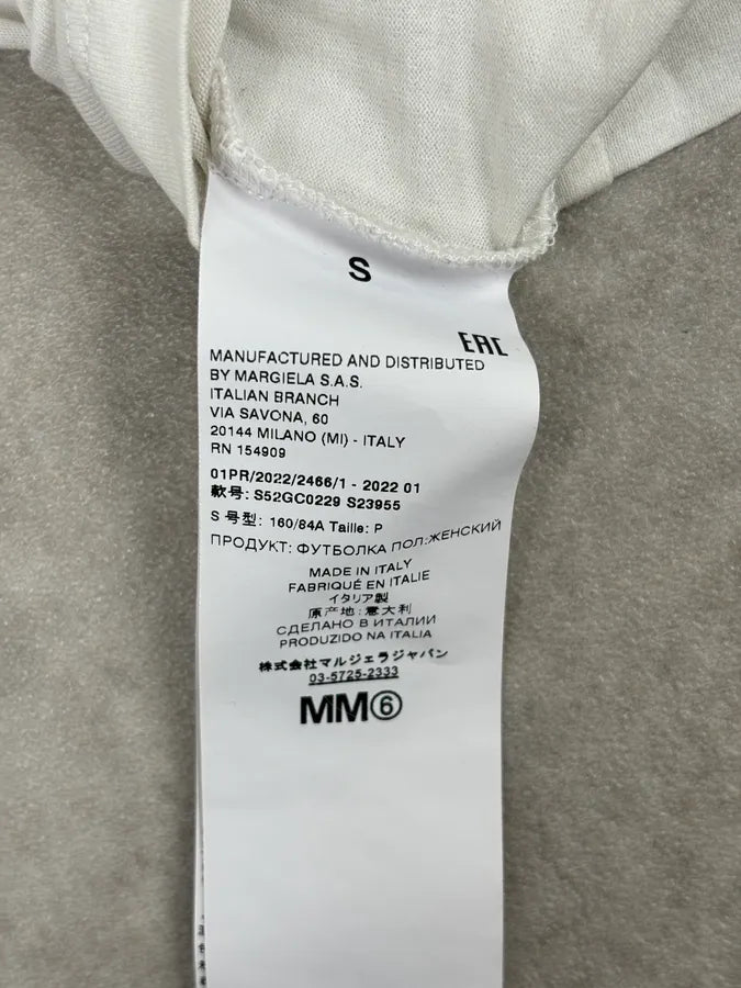 SS2022 MM6 Maison Margiela White Hair Print  T-Shirt  XSZlwfS 11