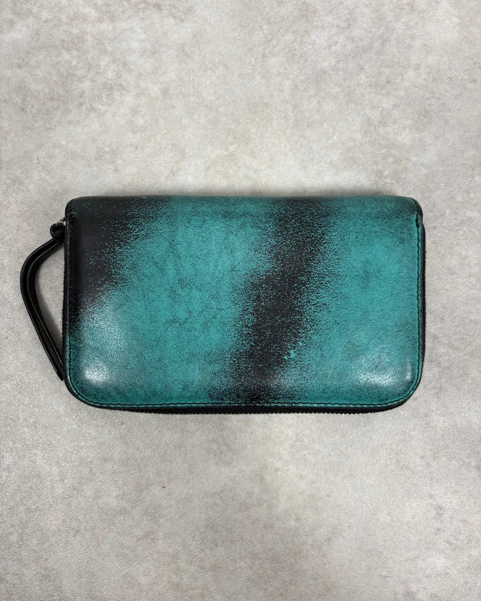 MM6 Turquoise Spray Leather Wallet xBfEEwX 0