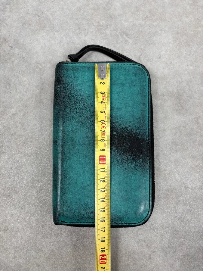 MM6 Turquoise Spray Leather Wallet xBfEEwX 4