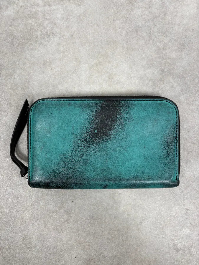 MM6 Turquoise Spray Leather Wallet xBfEEwX 1