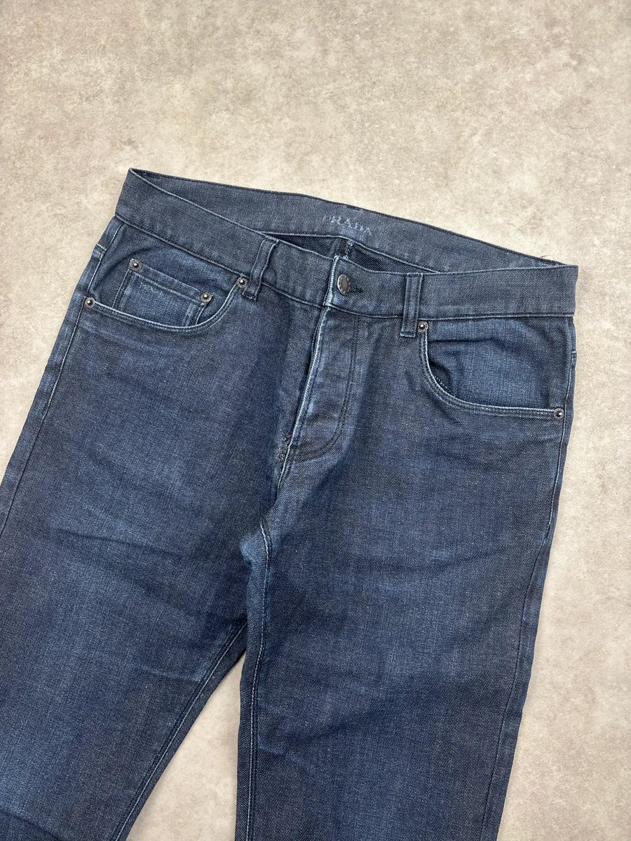 SS2009 Prada Dark Indigo Denim Tapered Slim Jeans mnAvpqCW 6