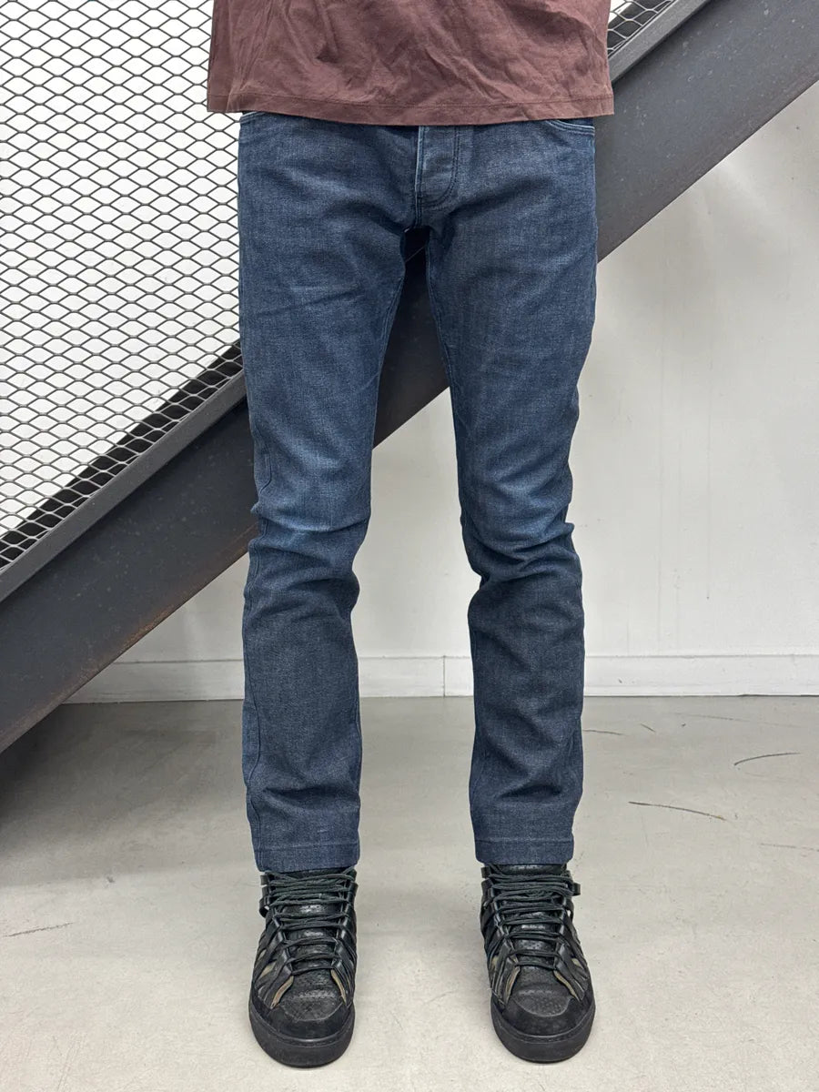 SS2009 Prada Dark Indigo Denim Tapered Slim Jeans mnAvpqCW 0