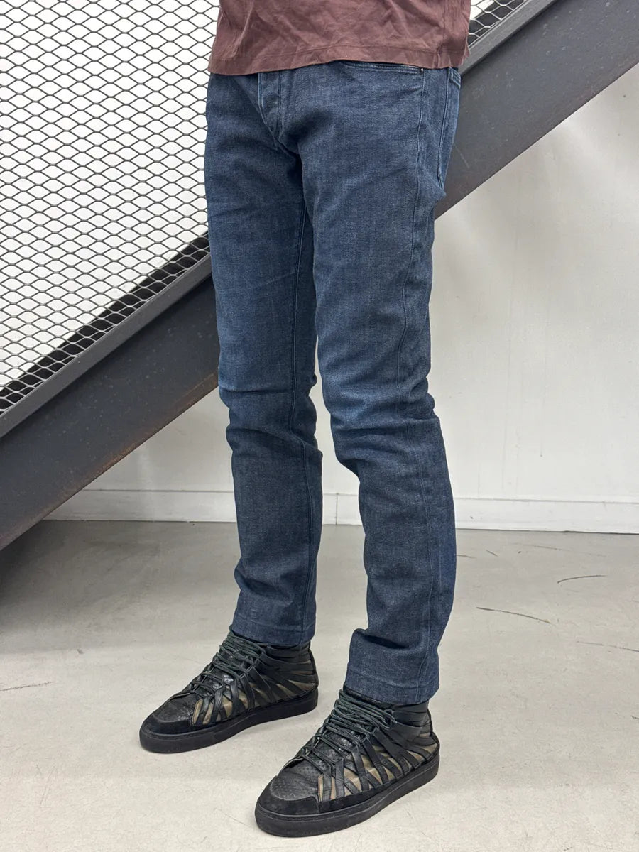 SS2009 Prada Dark Indigo Denim Tapered Slim Jeans mnAvpqCW 1
