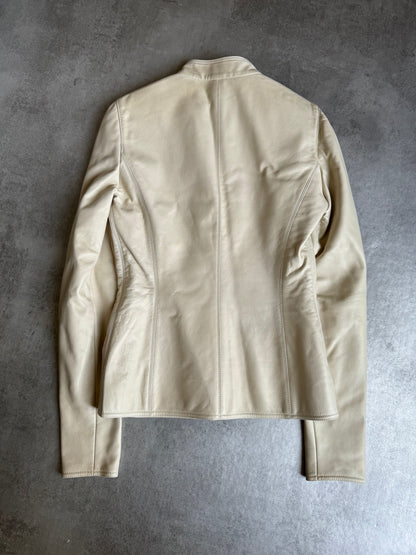 AW1998 Gucci Minimalistic Pure Creamy Leather Jacket by Tom Ford (XS) - 4