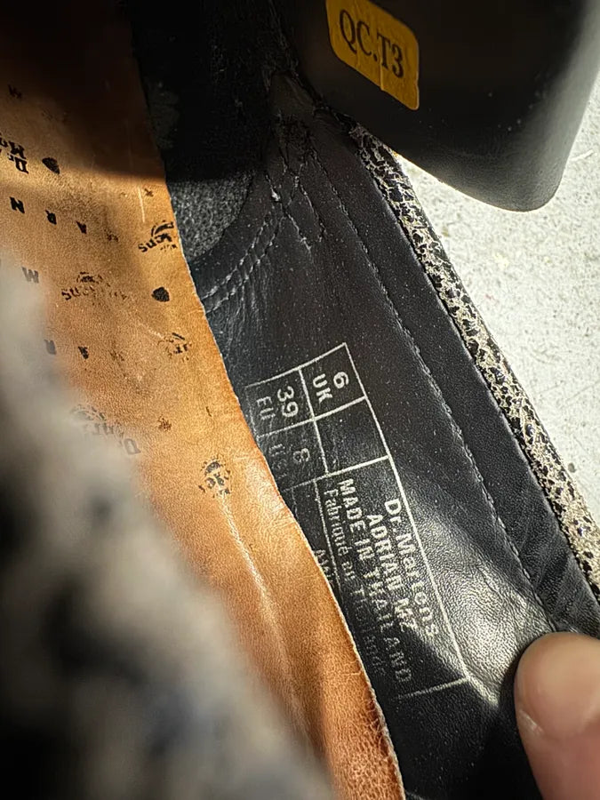 Marni x Dr Martens Black Leather Distressed Loafers (39eu/us6.5) xdaQuLv 7