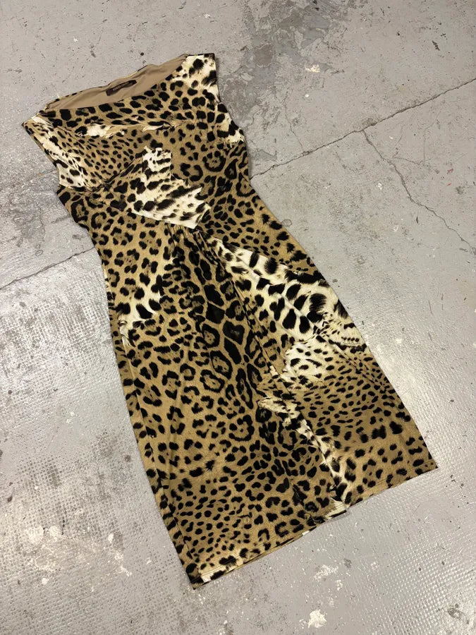 Roberto Cavalli Leopard Print Safari Dress yGAhkTY 1