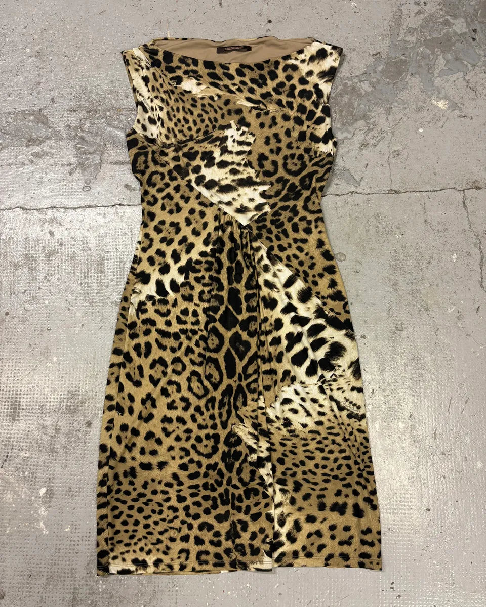 Roberto Cavalli Leopard Print Safari Dress yGAhkTY 0
