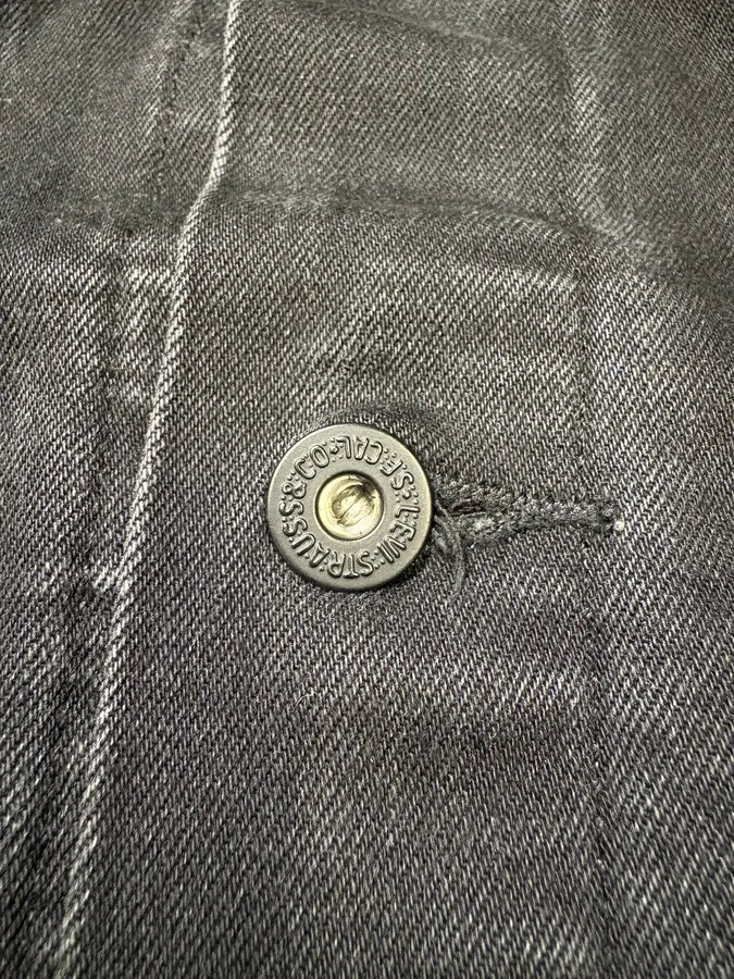 Levi’s Dark Grey Brut Buttoned Denim Jacket hFMmnVP 8