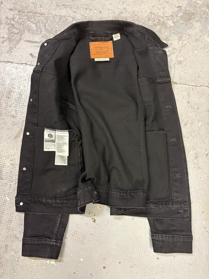 Levi’s Dark Grey Brut Buttoned Denim Jacket hFMmnVP 6
