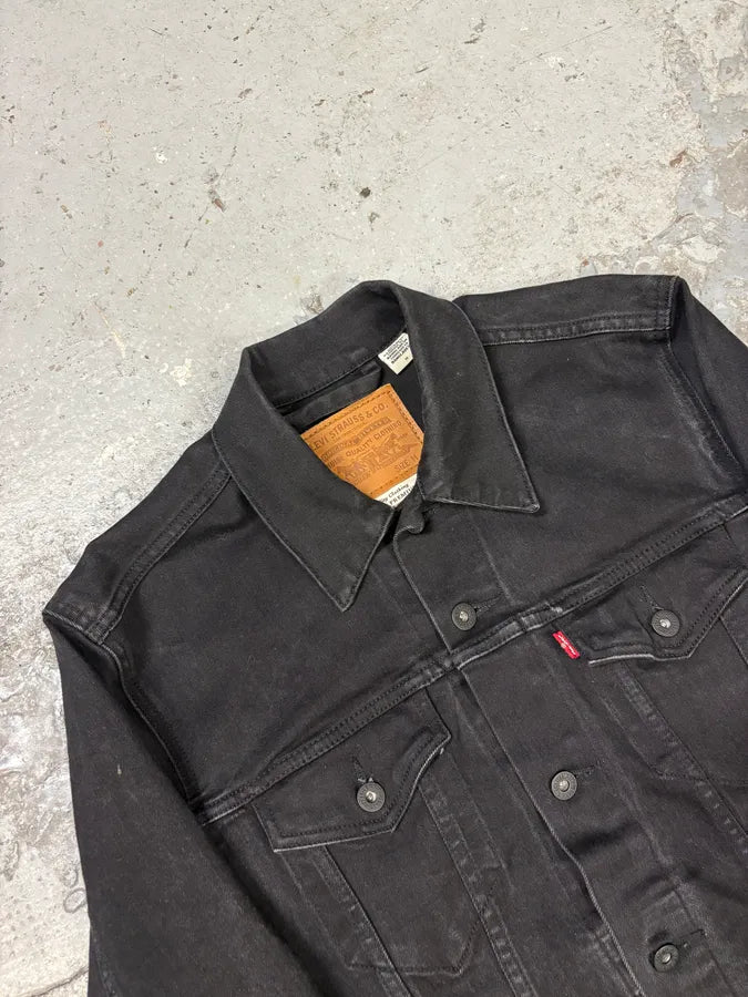 Levi’s Dark Grey Brut Buttoned Denim Jacket hFMmnVP 3