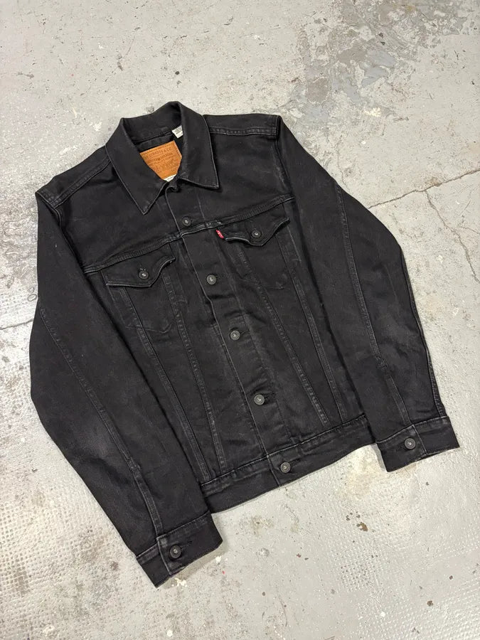 Levi’s Dark Grey Brut Buttoned Denim Jacket hFMmnVP 4