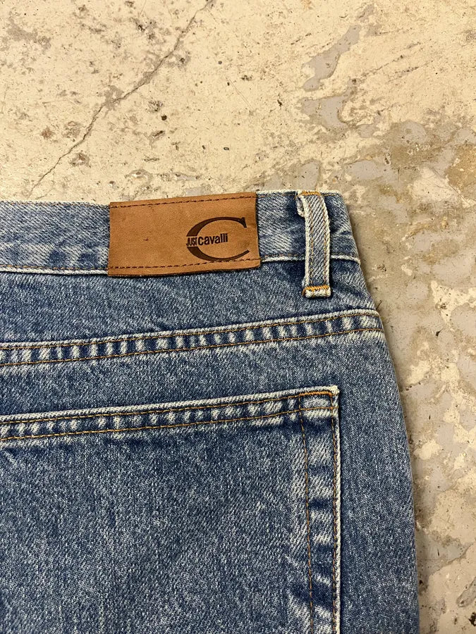 2000s Cavalli Blue Denim Faded Jeans uZXJSVs 7