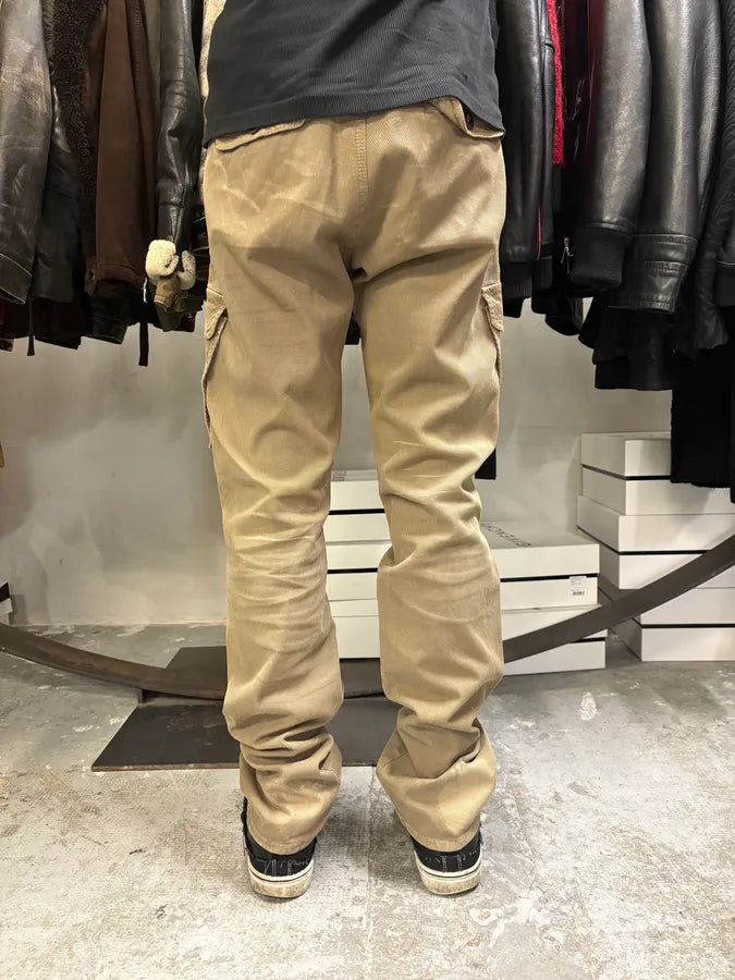 AW2005 Cavalli Cargo Strapped Beige Pants vVAdPKX 3
