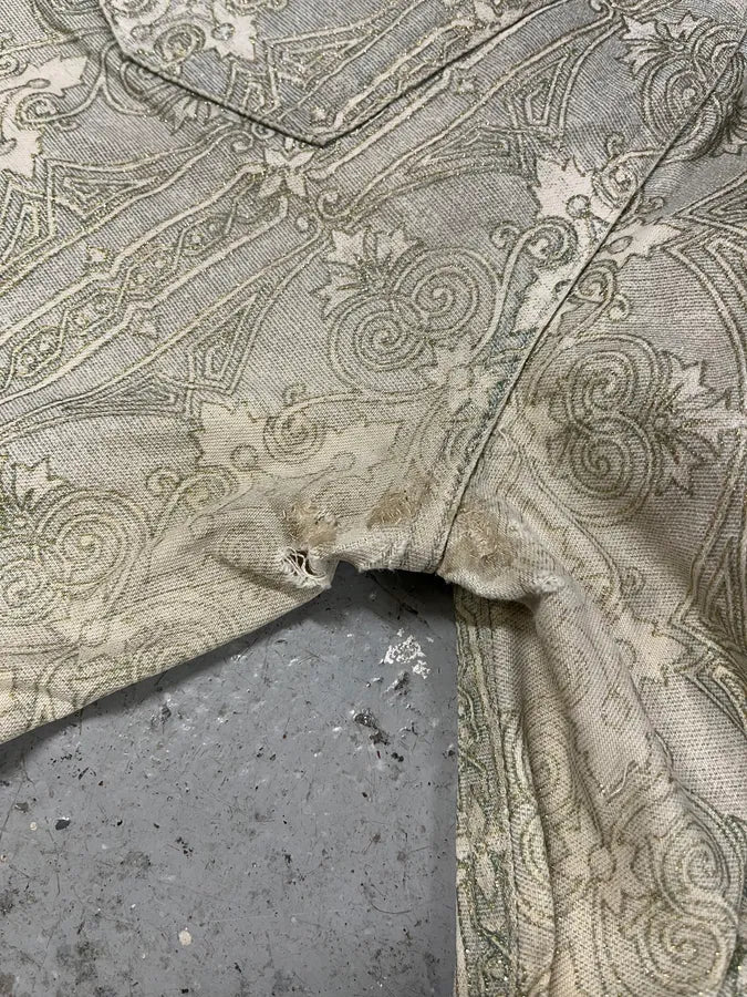 1990s Cavalli Arabic Mozaic Legend Grey Pants JLzsgeL 9