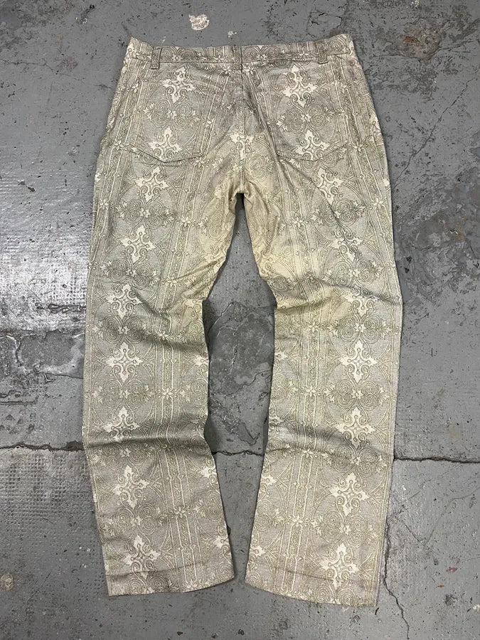 1990s Cavalli Arabic Mozaic Legend Grey Pants JLzsgeL 6