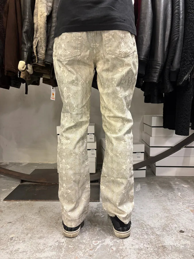 1990s Cavalli Arabic Mozaic Legend Grey Pants JLzsgeL 3