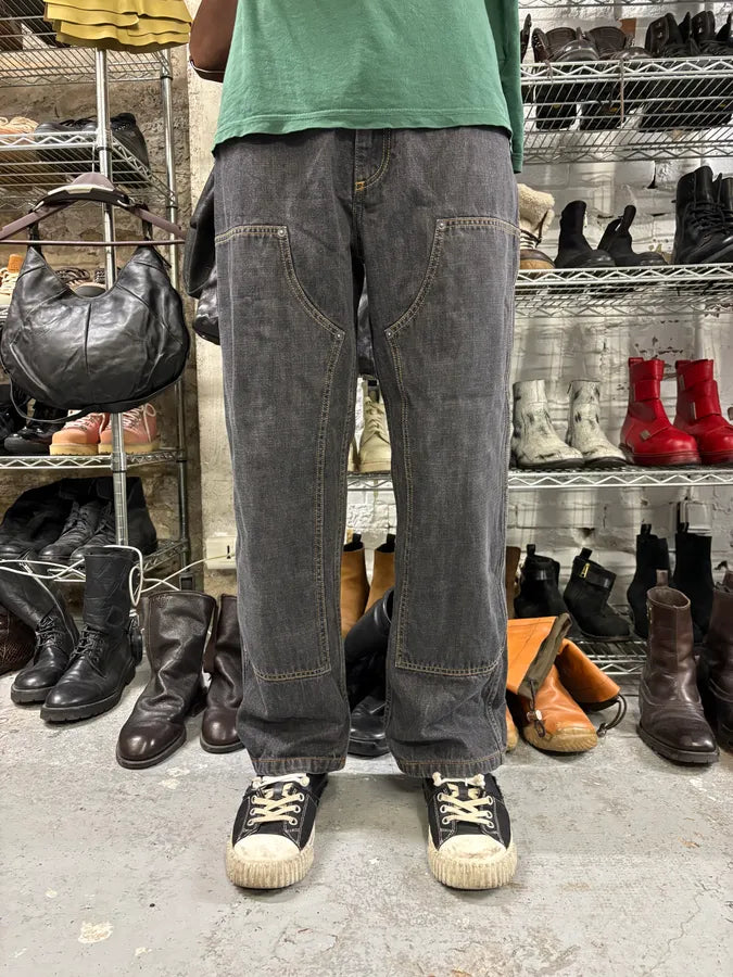 2000s Moschino Large Double Knee Carpenter Navy Denim Jeans GpWvHNS 1