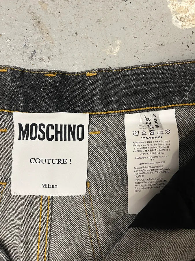 2000s Moschino Large Double Knee Carpenter Navy Denim Jeans GpWvHNS 9