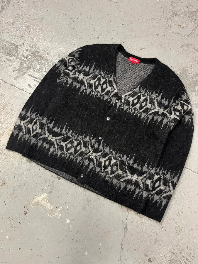 Supreme Mohair Cardigan Black Sweater (M/L) OCbOfgV 3