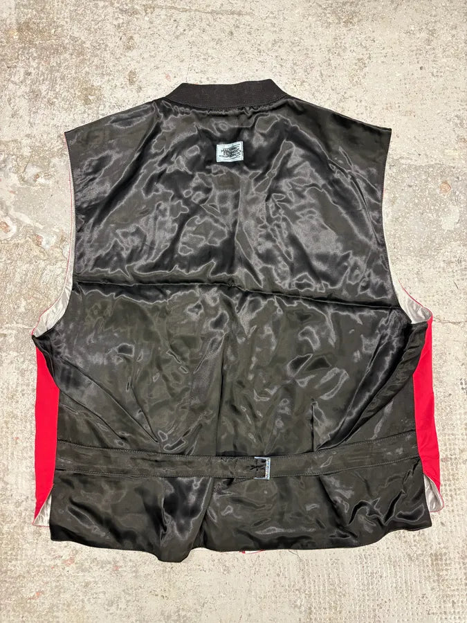 2000s Marithé + François Girbaud Red Tactical Vest CcJVwxr 5
