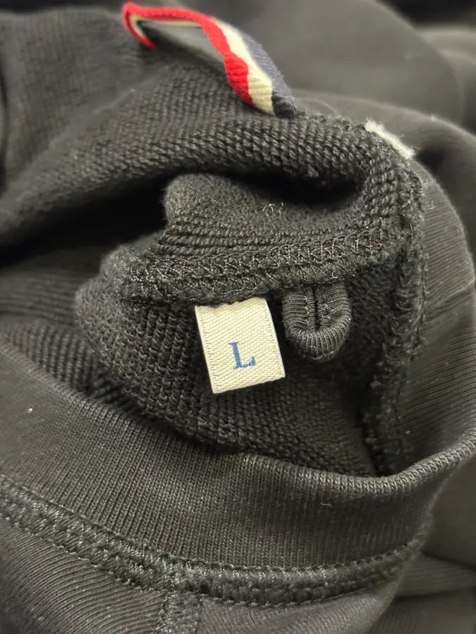 Moncler Black Logo Crewneck Sweater iWgHWTw 8