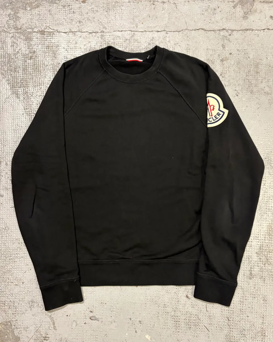 Moncler Black Logo Crewneck Sweater iWgHWTw 0