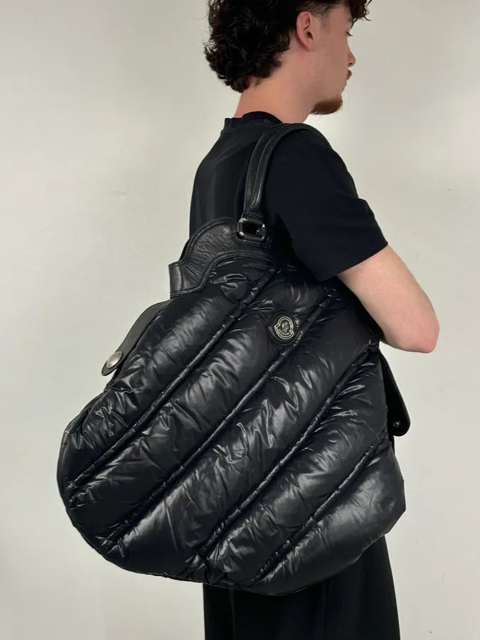 Moncler Black Nylon Quilted Handle Bag MBoJzsc 2