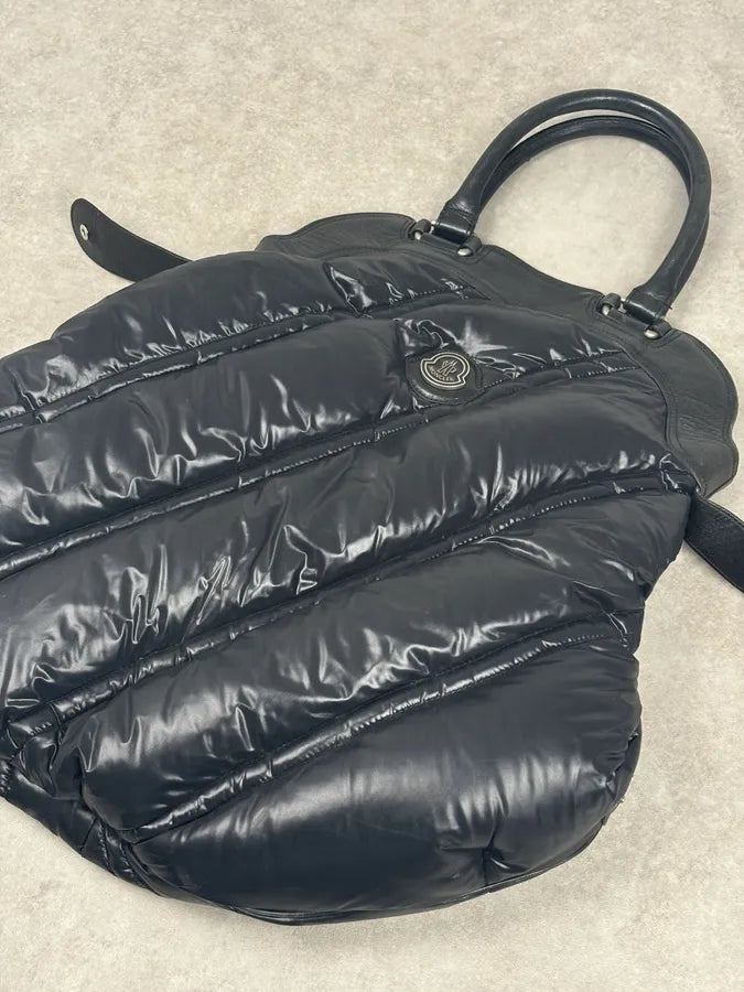 Moncler Black Nylon Quilted Handle Bag MBoJzsc 6