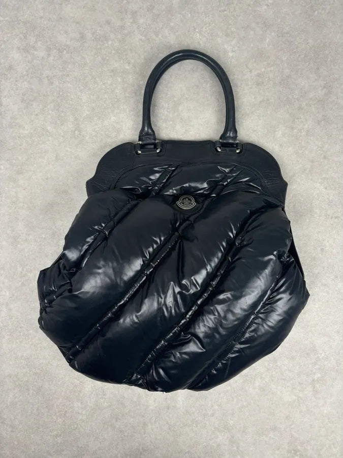 Moncler Black Nylon Quilted Handle Bag MBoJzsc 3