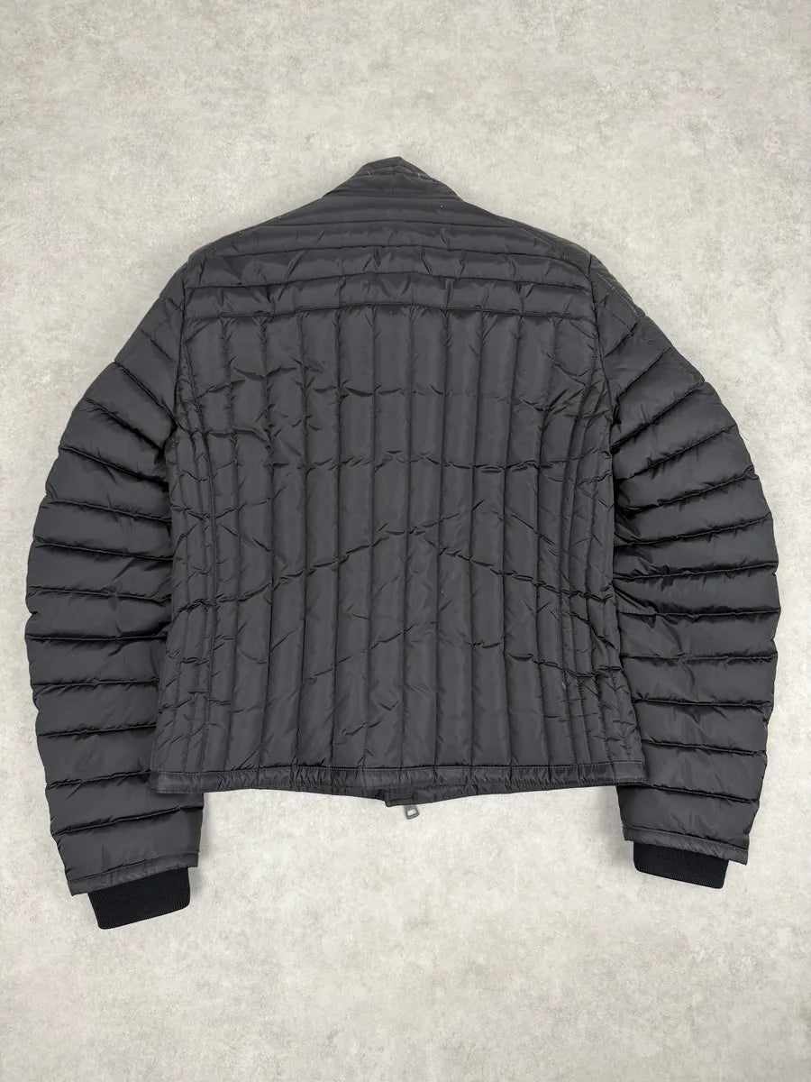 Moncler Black Quilted Leather Padded Puffer Jacket FpXOqXO 3