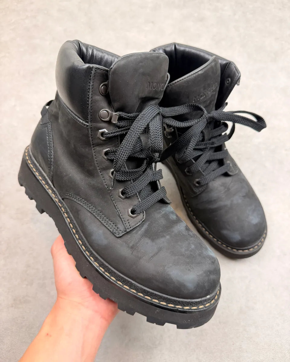 Moncler Black Suede Leather Boots INroSiA 0